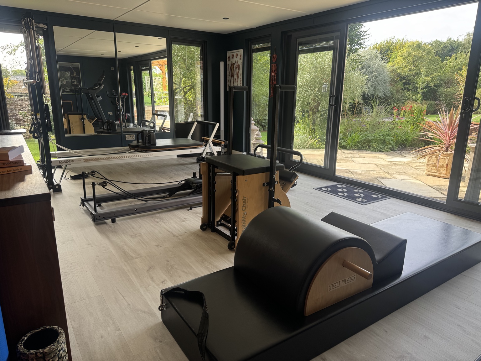 Murielle Pickard-Dellis teaching Pilates in her Brockenhurst studio
