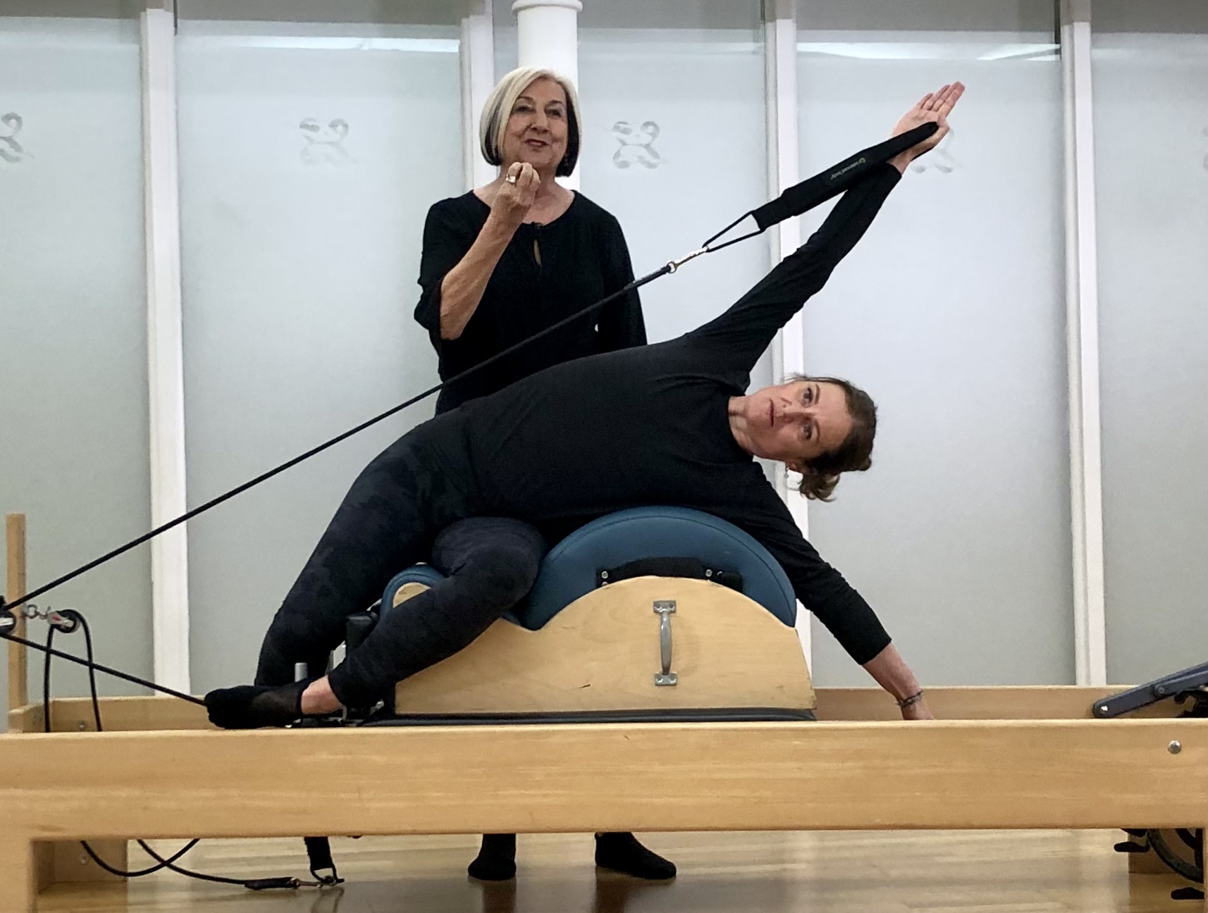 Murielle Pickard-Dellis training with Pilates educator Kathy Corey